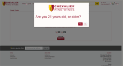 Desktop Screenshot of chevalierwines.com