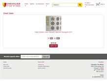 Tablet Screenshot of chevalierwines.com